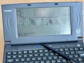 The built-in Solitaire game in Windows CE