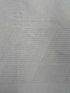 An ImageWriter II self test print of the ASCII characters. It is very light.