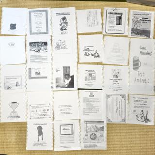 27 different tractor feed printouts on a tatami floor