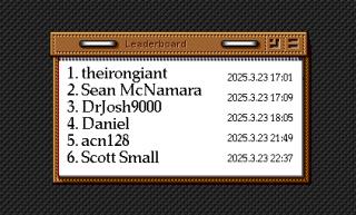 Leaderboard1. theirongiant2. Sean McNamara3. DrJosh90004. Daniel5. acn1286. Scott Small