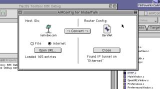 AIRConfig screenshot showing it successfully loading a list from the Internet