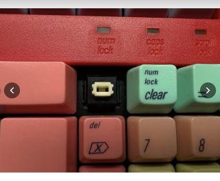 Key cap removed to show key switch