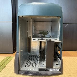 The rear of the SGI O2, now with empty cavities where the various ports were