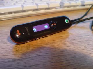 Closeup of some Sony Ericsson Walkman Bluetooth Earbuds