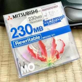 An MO disk in packaging