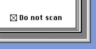 A Do not scan check box