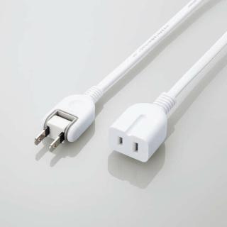 An extension cord where the plug end has a little plastic ( on-conductive) divot for a ground plug