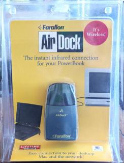 The packaging for the Farallon AirDock, stating “the instant infrared connection for your PowerBook”