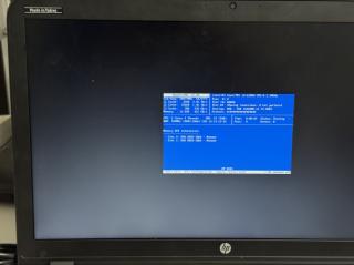 A blue memtest TUI centered on the middle of the screen